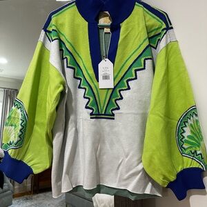 NWT size XL Emily McCarthy Lolli Sweater in Deco Palm